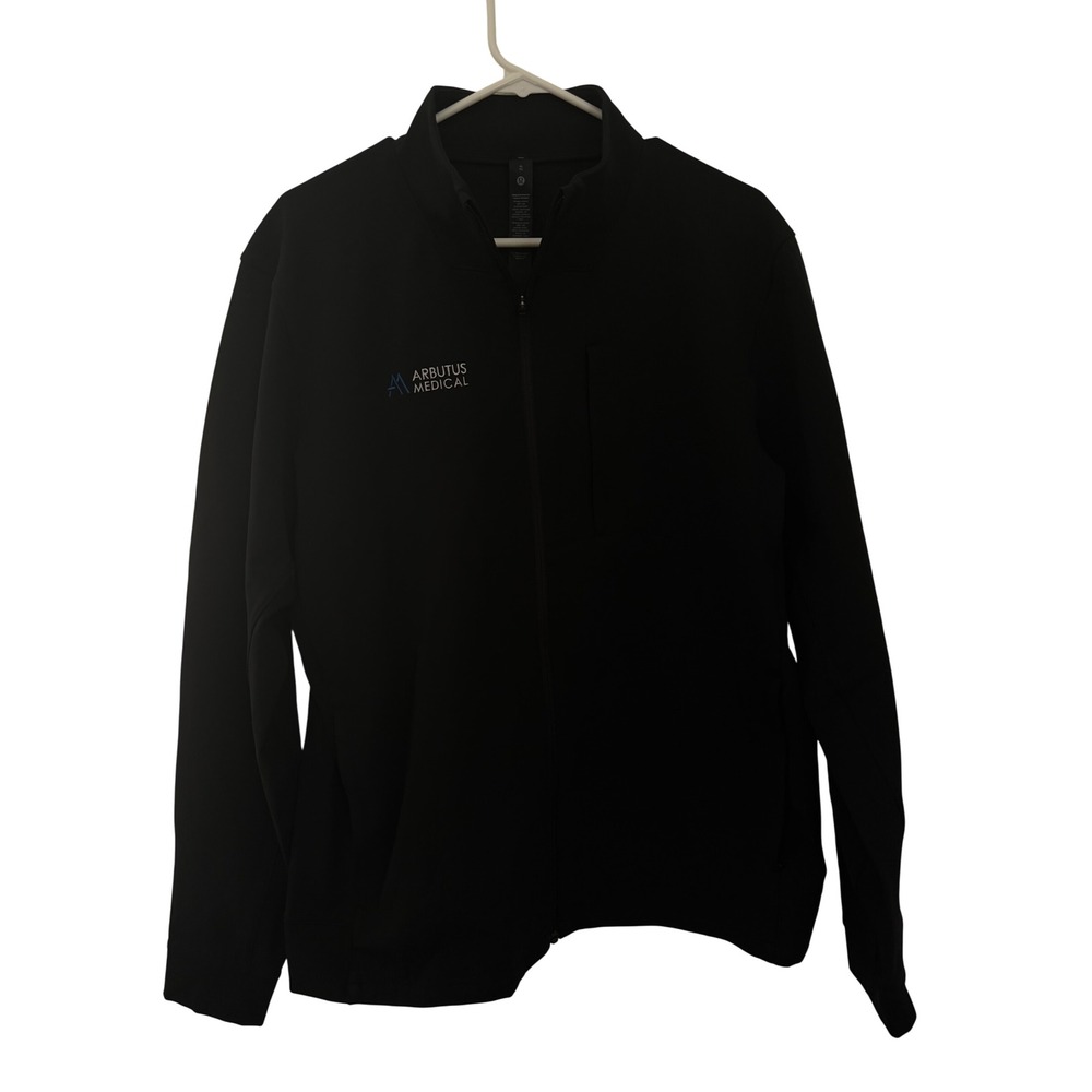 Lululemon Sojourn Jacket Mens XL Black Full Zip Athletic Warpstream Logo *